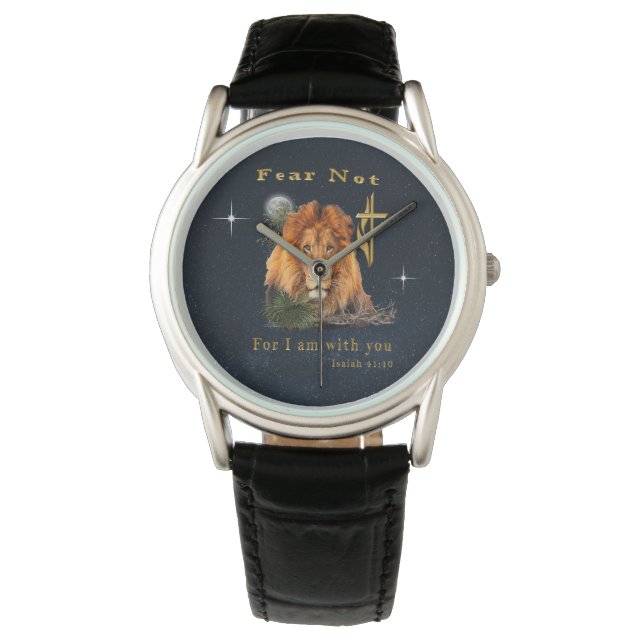 Reloj De Pulsera Isaiah 41:10 Miradas de hombres cristianos (Anverso)