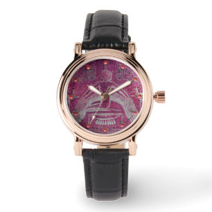 Reloj De Pulsera ISIS, Antiguo Diosa Egipcia Blanco Morado