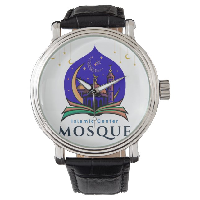 Reloj De Pulsera Islamic Center Mosque – Elegant Wristwatch Design  (Anverso)