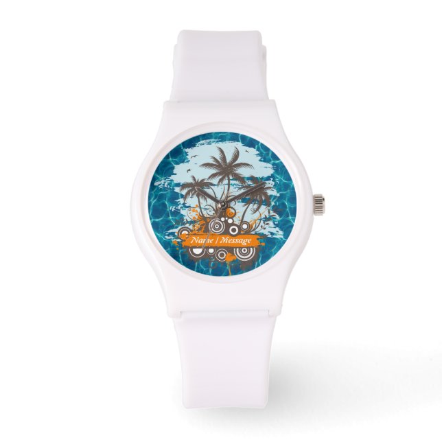 Reloj De Pulsera Islas Tropicales 1A Opciones de Watch y Numerales (Anverso)