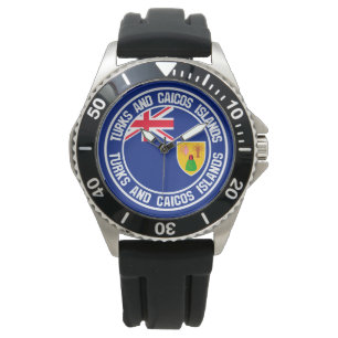 Reloj De Pulsera Islas Turcas y Caicos rodean Emblem
