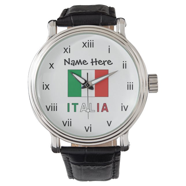 Reloj De Pulsera Italia Bandeira Italiana personalizada (Anverso)
