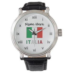 Reloj De Pulsera Italia Bandera Italiana Personalizada