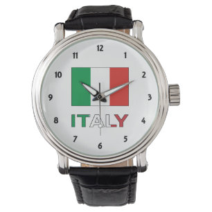 Reloj De Pulsera Italia y bandera italiana