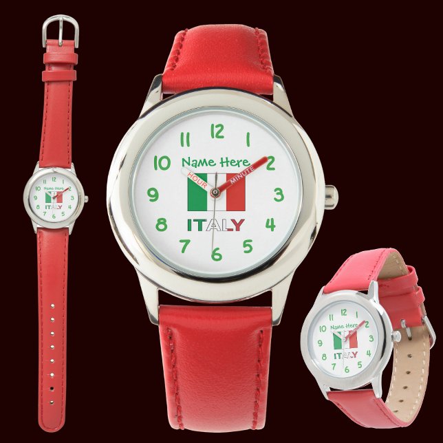 Reloj De Pulsera Italia y la bandera italiana, la personalización v (Subido por el creador)