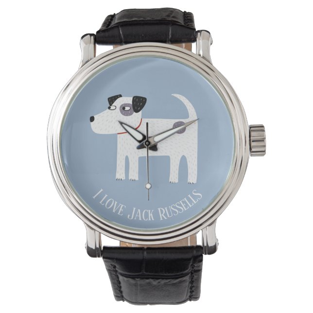 Reloj De Pulsera Jack Russell Terrier Dog Personalizado Textos (Anverso)