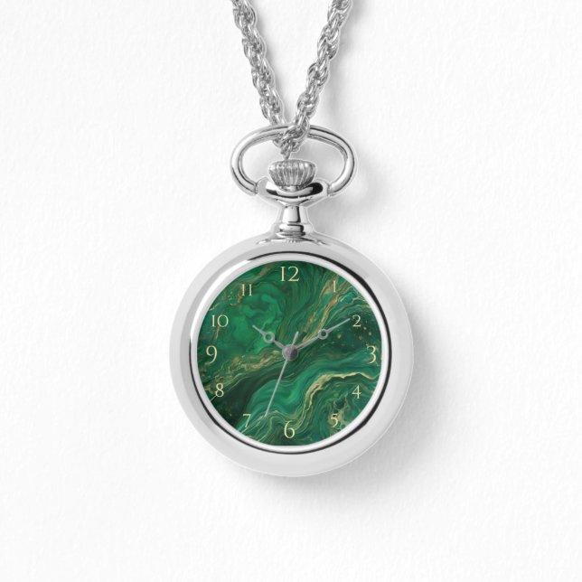 Reloj De Pulsera Jade Green Necklace Watch (Anverso)