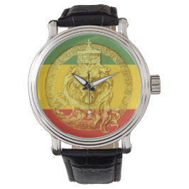 Reloj De Pulsera Jah Rastafari León de Judah Watch