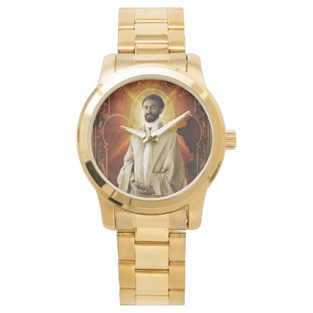 Reloj De Pulsera Jah Rastafari Rasta Livity INI One Love Roots  (Anverso)