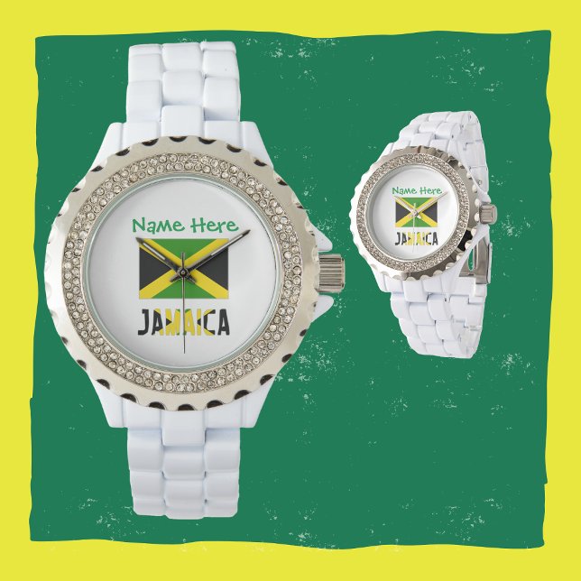 Reloj De Pulsera Jamaica y la personalización verde de la bandera j (Subido por el creador)