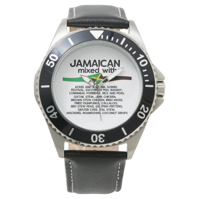 Reloj De Pulsera Jamaicano mezclado con Jamaica (Anverso)