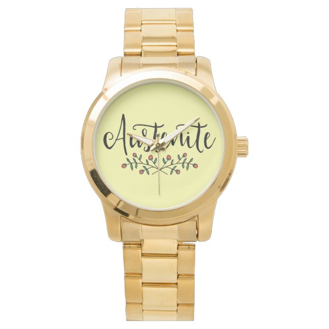 Reloj De Pulsera Jane Austen Floral Austenite (Anverso)
