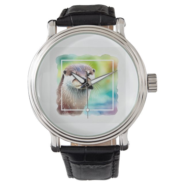 Reloj De Pulsera Japanese Otter in Tranquil Waters 040924AREF130 -  (Anverso)