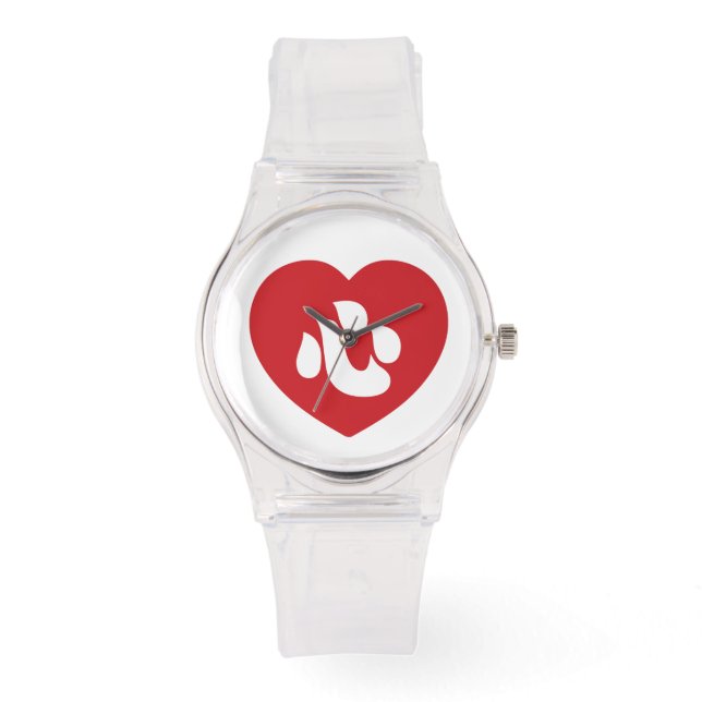Reloj De Pulsera Japanese Shin Kanji Kokoro Heart 心 (Anverso)