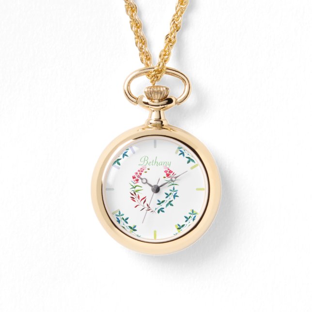 Reloj De Pulsera Jardín acuático y abejas (Anverso)