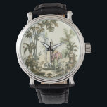 Reloj De Pulsera Jardín asiático con mujeres y animales<br><div class="desc">Un bonito jardín de estilo asiático con varios animales y vigilado por una mujer atenta. La escena evoca los pensamientos del Jardín del Edén,  con una serpiente deslizándose en primer plano. ¡Un regalo perfecto para la persona de su vida que viaja bien por el mundo!</div>