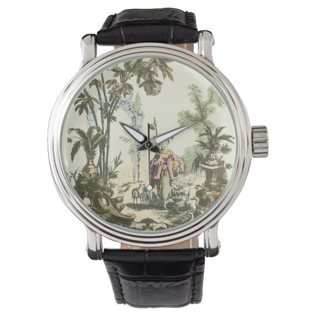 Reloj De Pulsera Jardín asiático con mujeres y animales (Anverso)