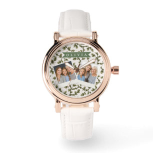 Reloj De Pulsera Jardín Botánico Verde Vintage Rústico Personalizad