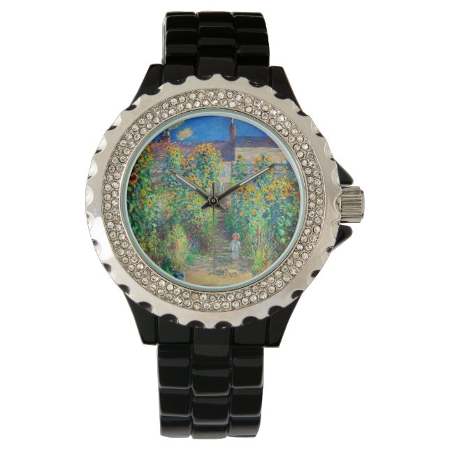 Reloj De Pulsera Jardín de flores Monet (Anverso)