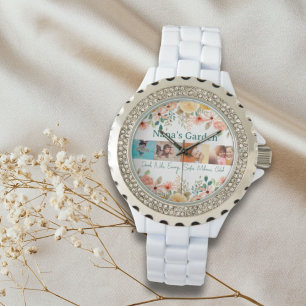 Reloj De Pulsera Jardín de la abuela de la Collage de fotos persona