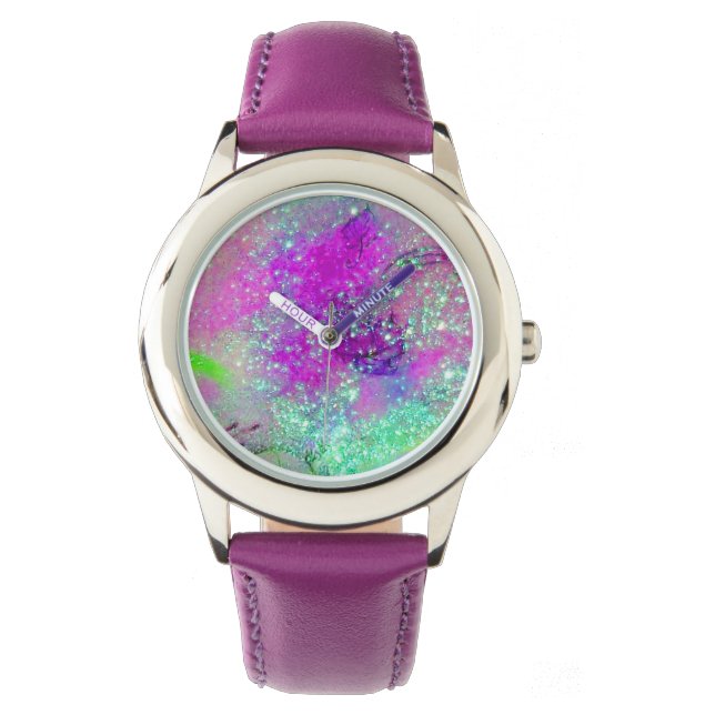 Reloj De Pulsera JARDÍN DE LAS SOMBRAS PERDIDAS - Azul de Aqua Púrp (Anverso)