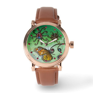 Reloj De Pulsera JARDÍN DE MELISSA Mariposa Mágica, Ladybug, Verde