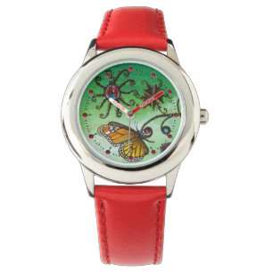 Reloj De Pulsera JARDÍN DE MELISSA Mariposa Mágica, Ladybug, Verde