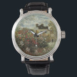 Reloj De Pulsera Jardín de Monet en Argenteuil por Claude Monet<br><div class="desc">El Jardín del Artista en Argenteuil (1873), de Claude Monet, es un bonito cuadro artístico de naturaleza floral. Una casa de campo está en el fondo. Una pareja enamorada está paseando por un romántico jardín de primavera con rosas florecientes y otras flores. Sobre el artista: Claude Monet (1840-1926) fue fundador...</div>
