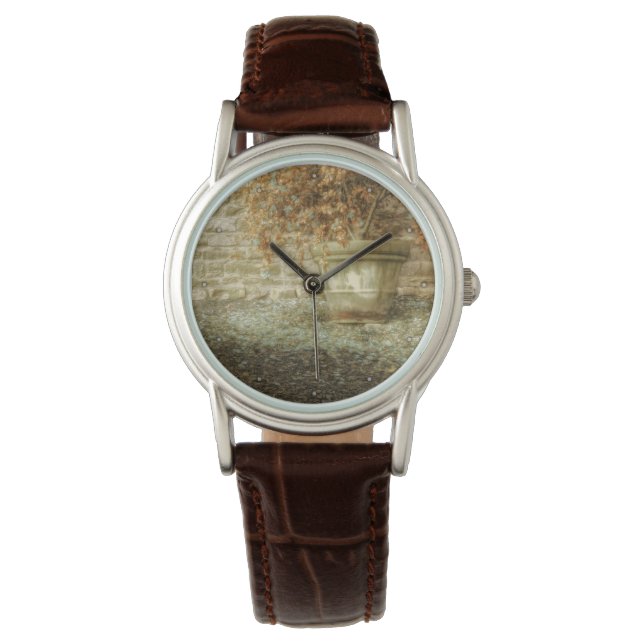 Reloj De Pulsera Jardín de otoño rústico (Anverso)