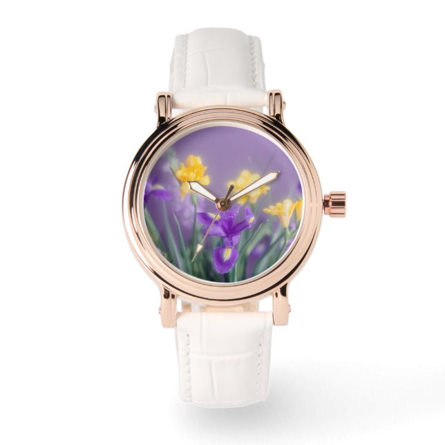 Reloj De Pulsera Jardín de primavera susurro floral (Anverso)