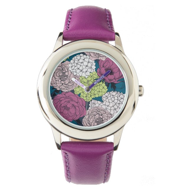 Reloj De Pulsera Jardín de primavera tardía (Anverso)