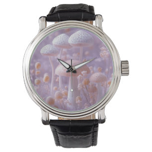 Reloj De Pulsera Jardín etéreo de hongos, fantasía suave pastel