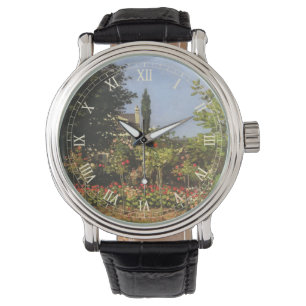 Reloj De Pulsera Jardín florido en Sainte Adresse por Claude Monet