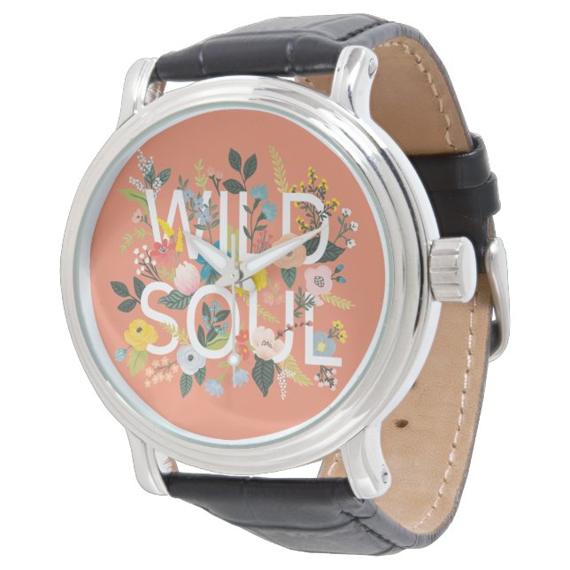 Reloj De Pulsera Jardín salvaje, alma salvaje (Angular)