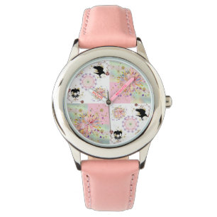 Reloj De Pulsera Jardín Secreto Con Harlequin... Chicas rosados Wat