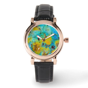 Reloj De Pulsera Jasper de crisocola azul
