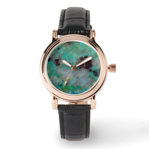 Reloj De Pulsera Jasper de crisocola azul