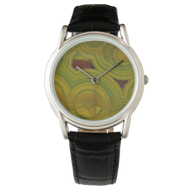 Reloj De Pulsera Jasper Oceánico de Manchas Amarillas (Anverso)