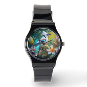 Reloj De Pulsera Jay Crested Verde azulada Winged