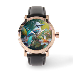 Reloj De Pulsera Jay Crested Verde azulada Winged