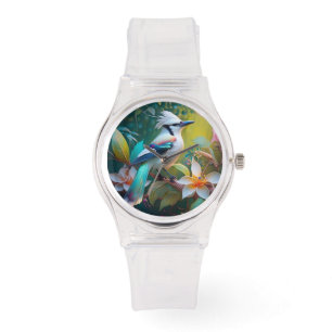 Reloj De Pulsera Jay Crested Verde azulada Winged