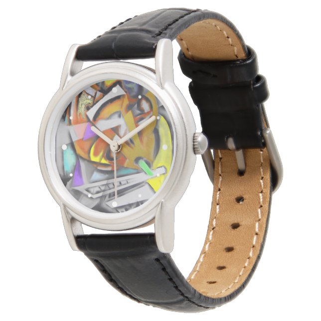 Reloj De Pulsera Jazz - Diseño abstracto artístico con puntos de ho (Angular)