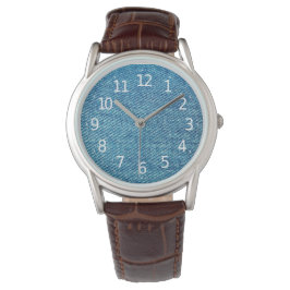 Reloj De Pulsera Jeans simples azules denim textil |