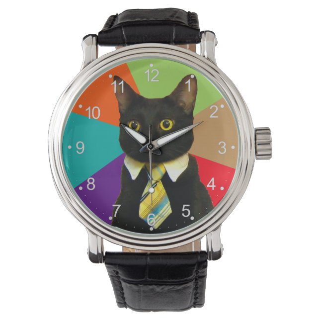 Reloj De Pulsera Jefe de gato con corbata (Anverso)