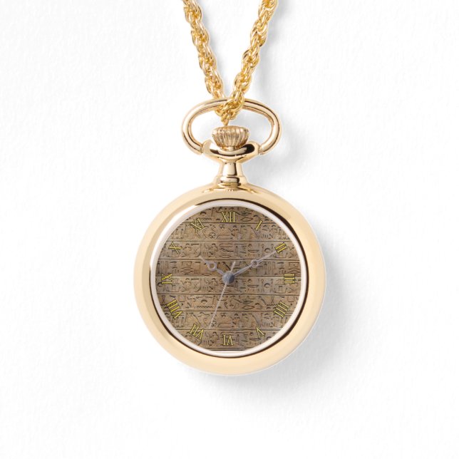 Reloj De Pulsera Jeroglíficos Egipcios Antiguos (Anverso)