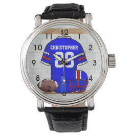 Reloj De Pulsera Jersey rojo blanco azul personalizado