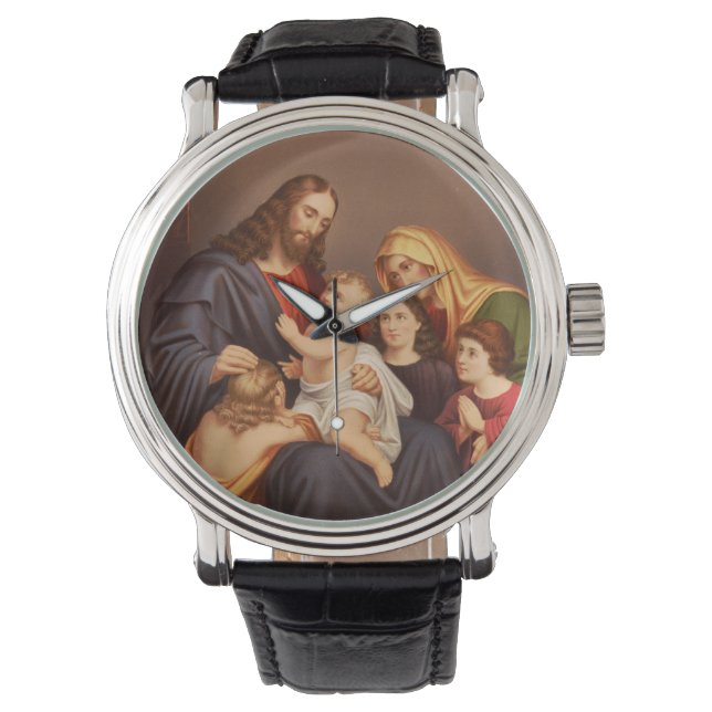 Reloj De Pulsera Jesucristo con niños (Anverso)