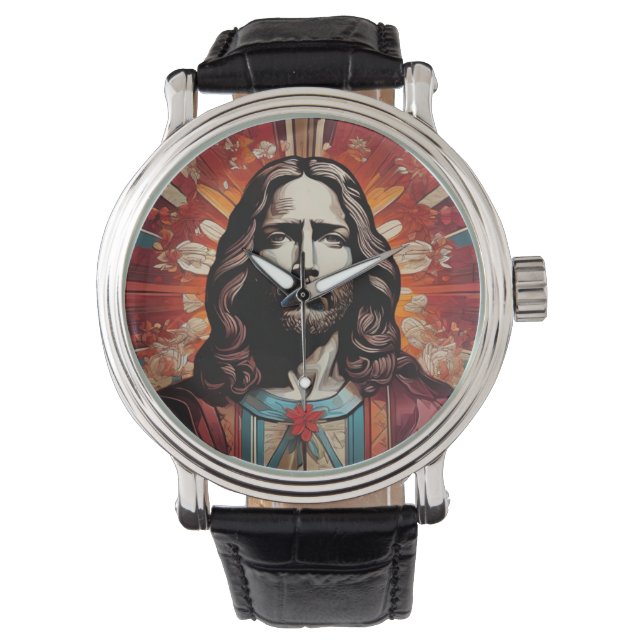 Reloj De Pulsera Jesucristo en el arte pop y en el arte deco (Anverso)