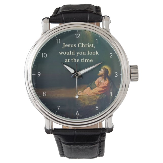 Reloj De Pulsera Jesucristo, ¿podrías mirar el Humor del Tiempo? (Anverso)