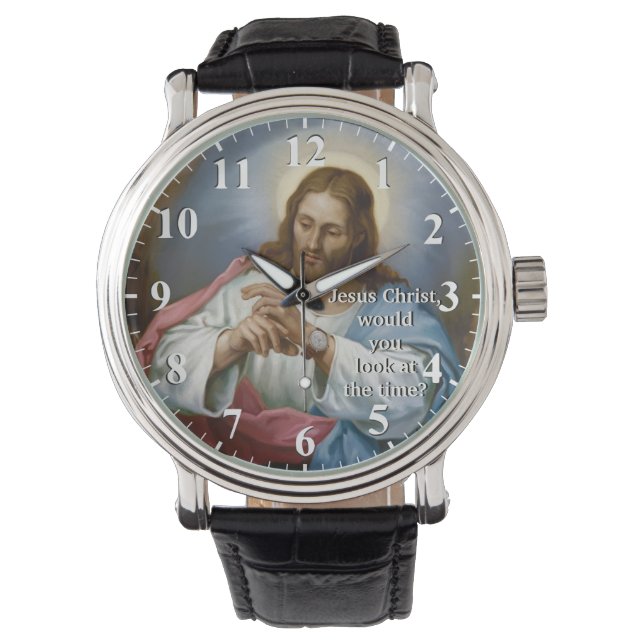 Reloj De Pulsera Jesucristo, ¿podrías mirar el Tiempo? (Anverso)